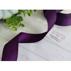 Лента репсовая 25 мм, цвет тёмно-фиолетовый №34